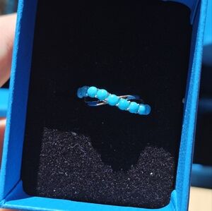 New in box. Sterling silver turquoise ring size 6. Stamped 925. See all pics!S